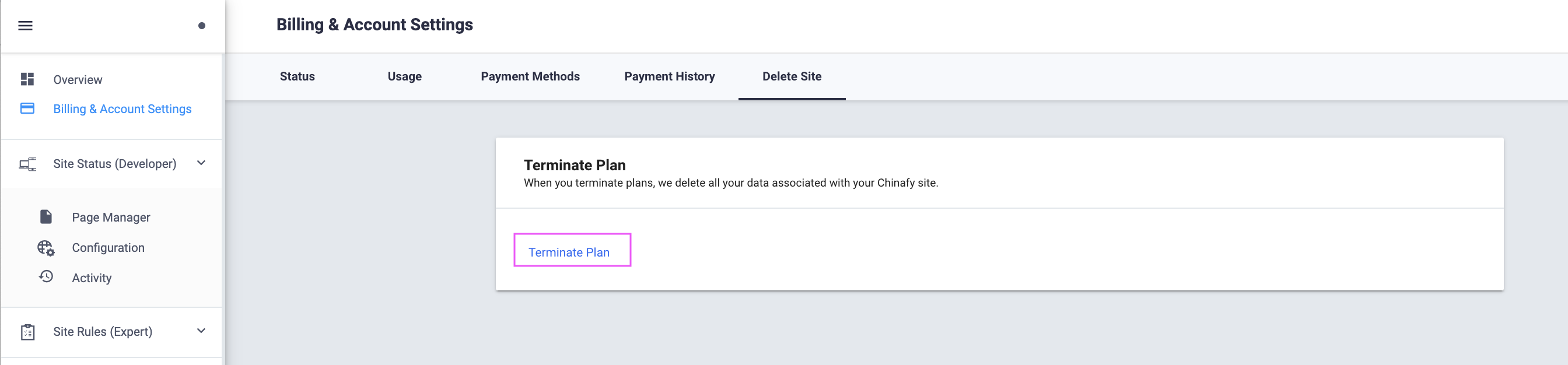 Unsubscribe_Chinafy_-_Dashboard_View.png